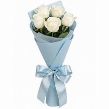 Букет 5 Белых роз Проуд #REPLACE_PRED# Добровольном