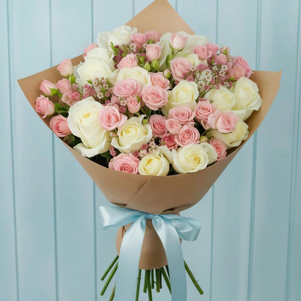 Букет цветов из: Розы в Добровольном