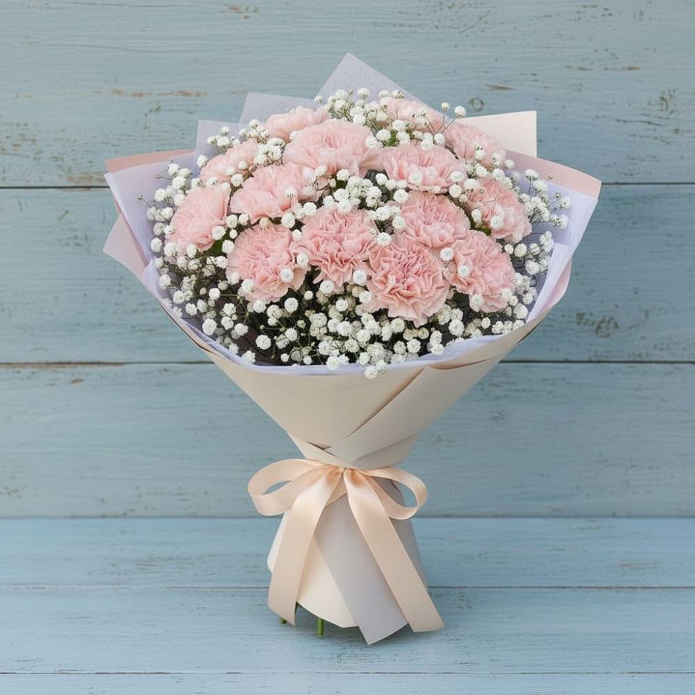 Букет цветов из: Гвоздики в Добровольном