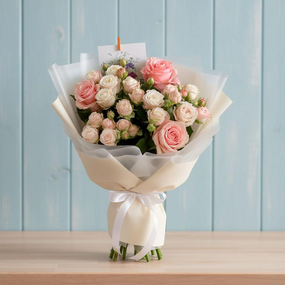 Букет цветов из: Розы в Добровольном