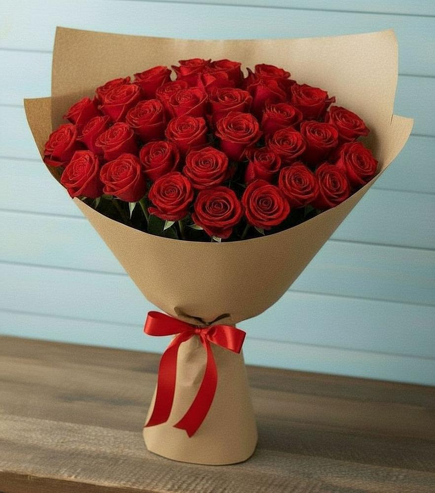 Букет Красные розы Милано в Добровольном