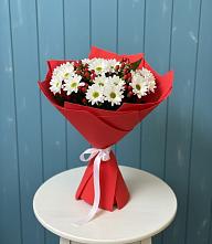 Букет цветов из:  Хризантемы #REPLACE_PRED# Добровольном