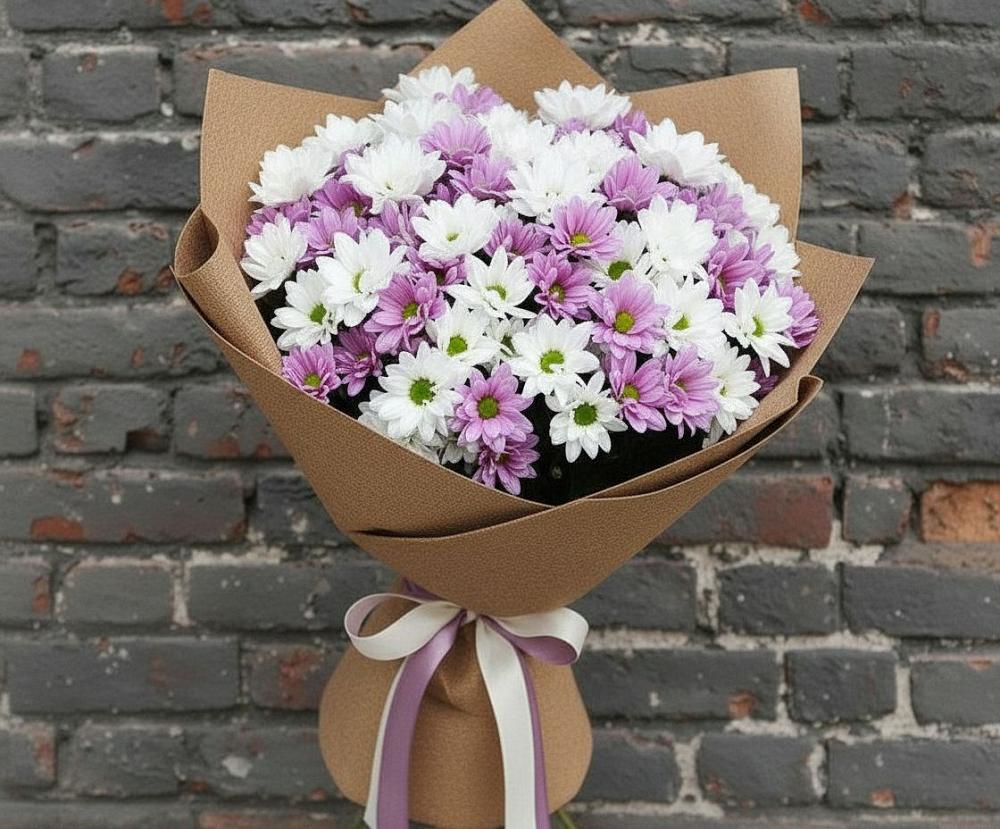 Букет цветов из: Хризантемы в Добровольном
