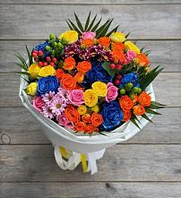 Букет цветов из:  Розы и Хризантемы в Добровольном