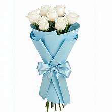 Букет 7 белых роз Проуд в Добровольном