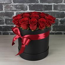 Цветочная композиция из Розы в шляпной коробке в Добровольном