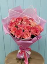 Букет 15 Розовых роз Равель в Добровольном