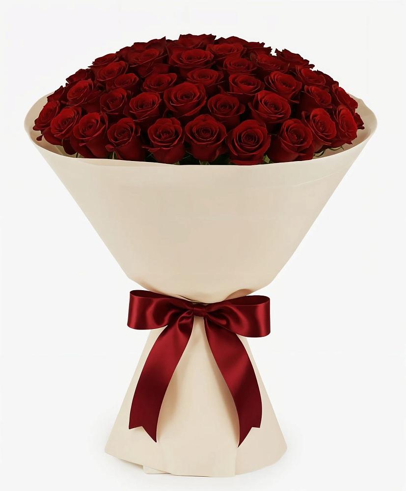 Букет 101 Бордовая роза Блэк Бакарра в Добровольном