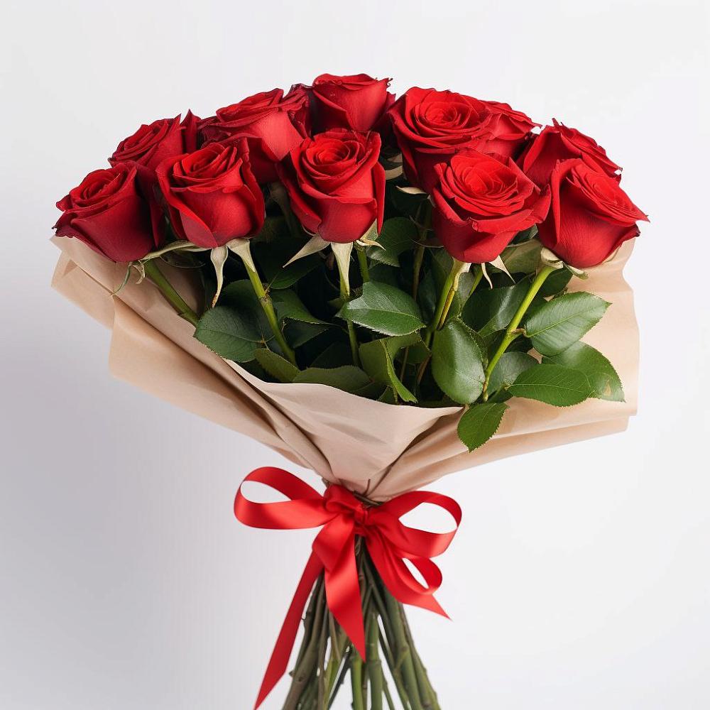 Букет 11 Красных роз Эдлесс Лав в Добровольном