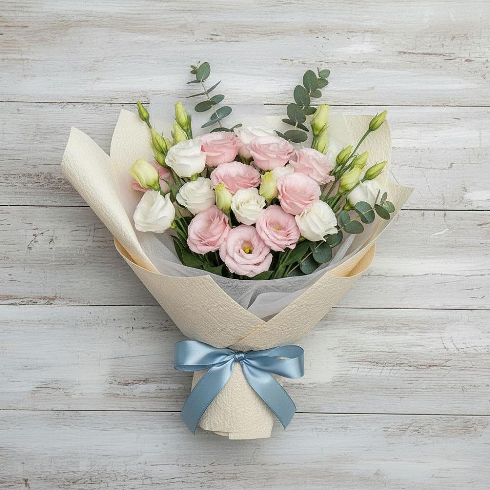 Букет цветов из: Лизиантусы в Добровольном